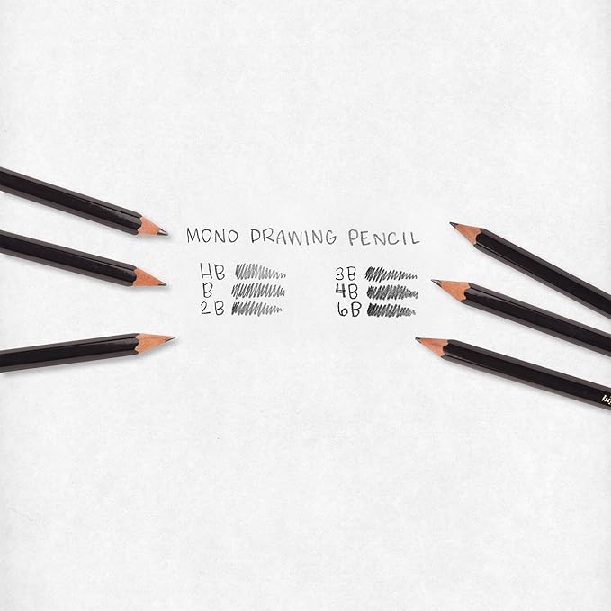Tombow 51514 MONO Drawing Pencil, 4H, Graphite 12-Pack