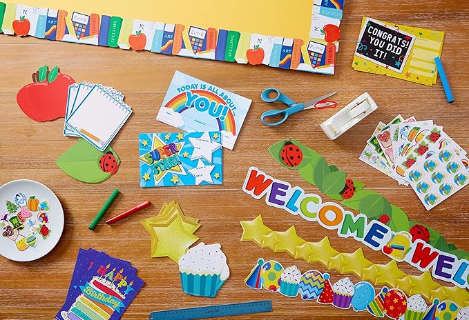 Eureka Gold Star Paper Cut-Out Classroom Decorations for Teachers, 36 Pieces