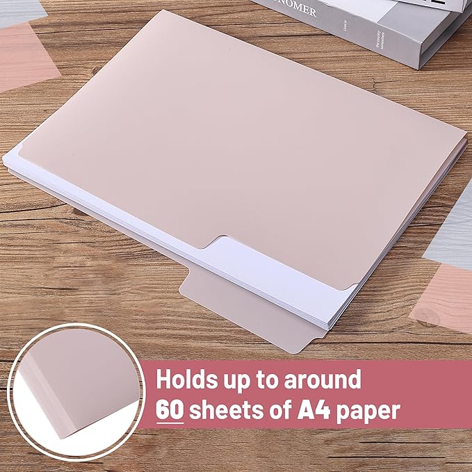 Mr. Pen- Poly File Folders, 1/3 Cut Tab, 6 Pack, Morandi Colors, Letter Size, Colored File Folders, Letter File Folders, Color Folders, Office File Folders, Office Supplies File Folders, File Folder