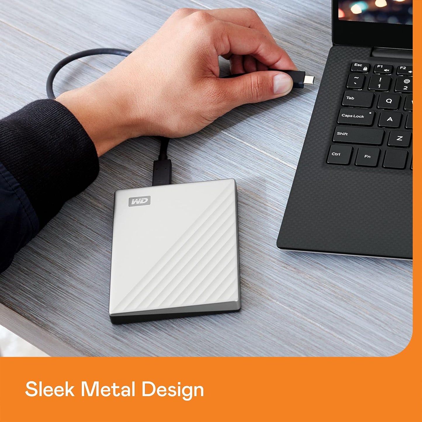 WD 6TB My Passport Ultra for Mac Silver, Portable External Hard Drive, Backup Software with Defense Against ransomware, and Password Protection, USB-C and USB 3.1 - WDBGKC0060BSL-WESN