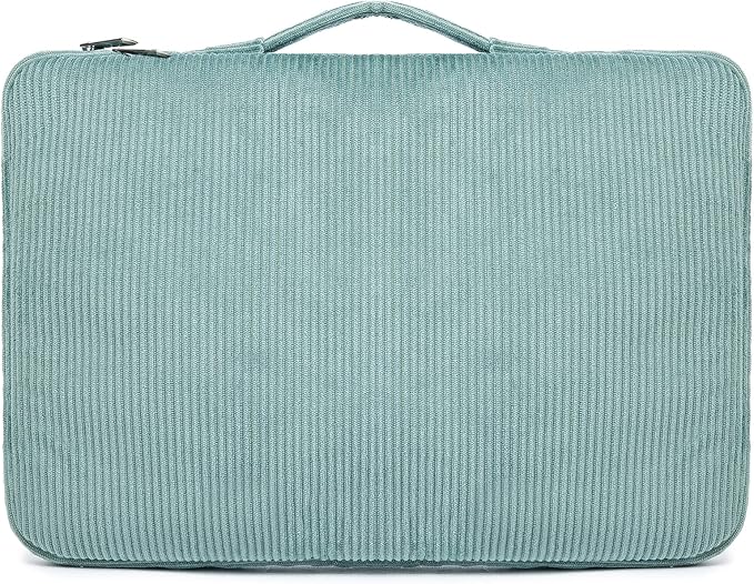 Kinmac Corduroy 360° Protective Water Resistant Laptop Case Bag Sleeve Compatible with LG Gram 16 inch and 15.6 inch-16 inch Laptop (Green)