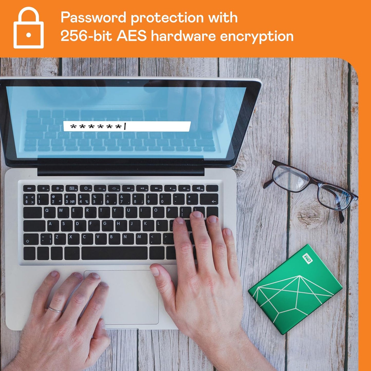 WD 2TB My Passport Ultra Portable Hard Drive HDD, 20th Anniversary Emerald Drive, USB-C, with Backup Software and Password Protection - WDBJXT0020BGN-WESN