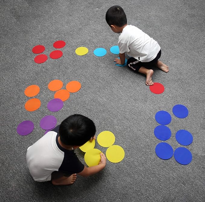 Carpet Markers 5" for Kids, Multicolor Spot Circle Markers for Classroom Teachers, Preschool and Kindergarten (30 Packs Of Circle)