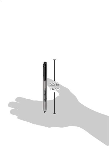 Amazon Basics Permanent Markers, Retractable, 12 Count, Art Supplies for Home, School, and Office Use, Black