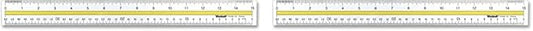 Acrylic Data Highlight Reading Ruler with Tinted Guide, 15" Clear
