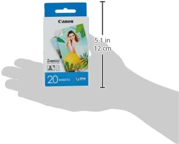 Canon Zink Photo Paper Pack, 20 sheets, White, 2" X 3". (3214C001) (Pack of 2)