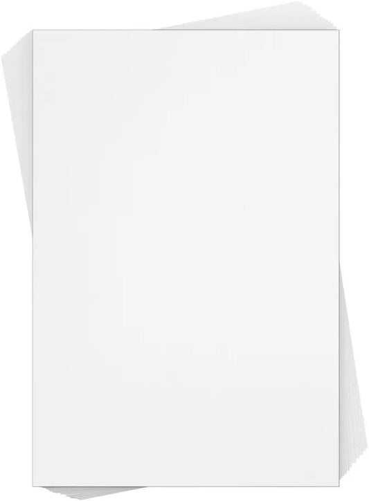 White Thick Paper Cardstock - 125 lb Card Stock (340 gsm) | 8.5 x 11 inch | 25 Sheets | Heavyweight Cover Stock for Business Cards, Art, Invitations, Stationery Printing