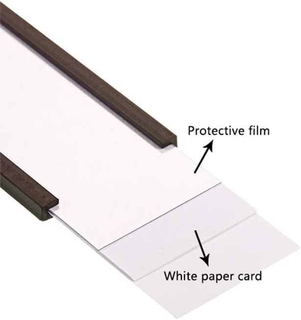 C Channel Magentic Label Holders 1x3 Inches with Paper Inserts and Clear Plastic Protectors,Magnetic Data Card Holders File Cabinet,Pack of 100