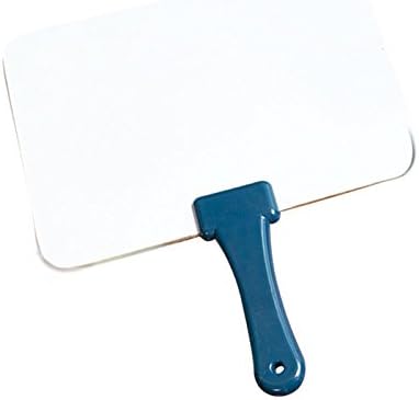 Trainers Warehouse Premium Handheld Whiteboard | Sturdy Double-Sided Dry-Erase Board with Handle | Ideal Teaching Prop for Classrooms & More (5.9" x 7.75")
