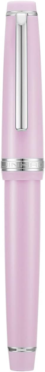 Jinhao 82 Pink Acrylic Fountain Pen, Iridium Medium Nib Classic Design Smooth Writing Pen with Ink Converter (Silver Trim)