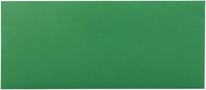 JAM PAPER #10 Business Colored Envelopes - 4 1/8 x 9 1/2 - Green Recycled - 100/Pack