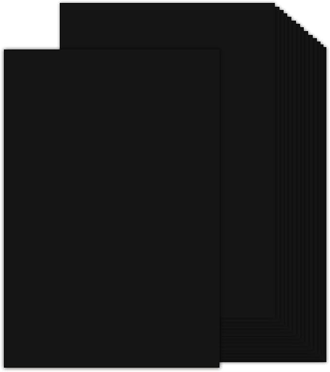 100 Sheets Black Cardstock 11x17 Thick Paper, Goefun 80lb Heavyweight Legal Printer Paper for Halloween, Arts, Crafts, Ledger, Tabloid, Posters