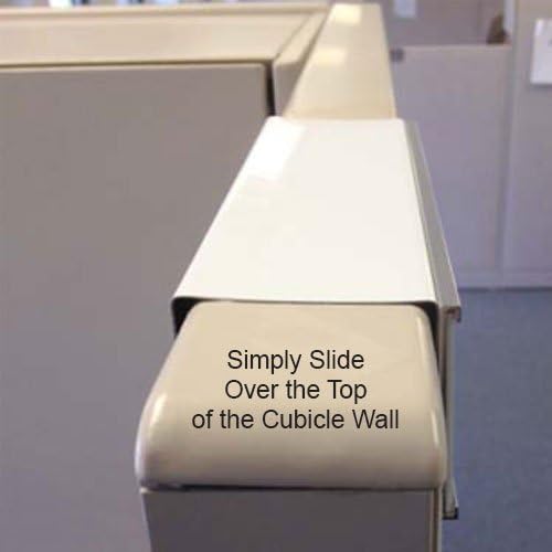 The Original Over the Cube - Quality Aluminum, Changeable Cubicle Nameplate Holder, Satin Silver Base, and Silver Name Plate Holder, (3" Cubicle Wall Depth) Made in The USA