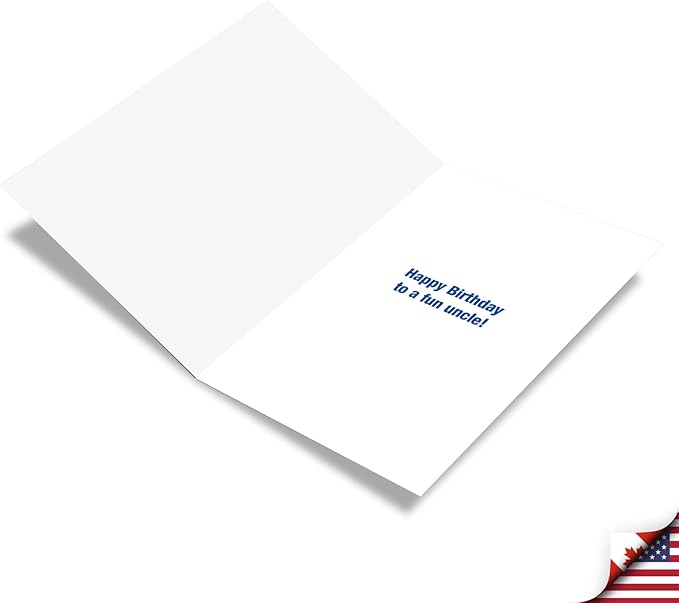 NobleWorks - 1 Funny Happy Birthday Notecard - Uncle Humor Greeting Card with Envelope - Funcle C7232BDG