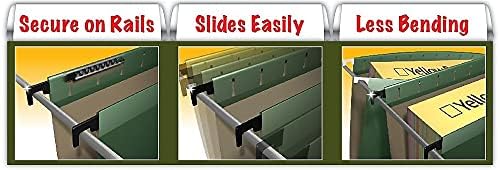 Pendaflex SureHook Reinforced Hanging Folders, Letter Size, Bright Green, 20 per Box (6152 1/5 BGR)