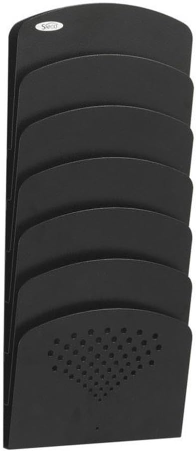 Safco 7-Pocket, Steel Wall Rack, Fits Legal & Letter-Size File/Folders, Document Holder with Mounting Hardware Included
