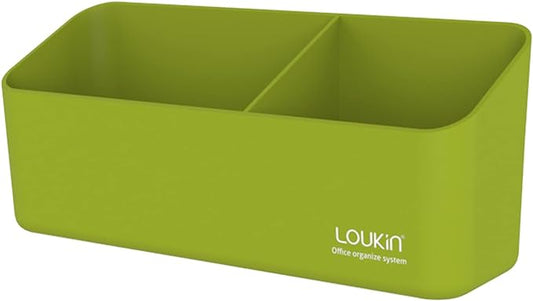 loukin Magnetic and Adhesive Marker Holder, Dry Erase Accessory Tray, Magnetic Storage Organizer for Whiteboard, Glass or Refrigerators (Green)