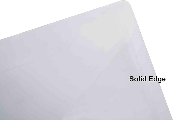 9x7 Clear Plastic Envelopes Hook Loop Closure Receipt Stickers Storage Holder 40 Pack