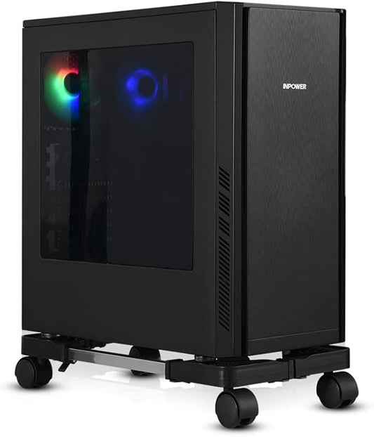Computer Tower Stand, Adjustable Mobile CPU Stand with Rolling Caster Wheels, Premium PC Tower Stand Holder for Floor Carpet Gaming PC Case(YOSE)