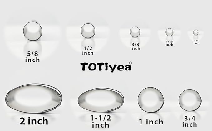 TOTiyea 100 Pack 19 Ring Binding Combs, Multi Sizes, 3/8 Inch, 1/2 Inch, 5/8 Inch, 3/4 Inch, 1 Inch, Letter Size, Black Binding Comb Spines Set