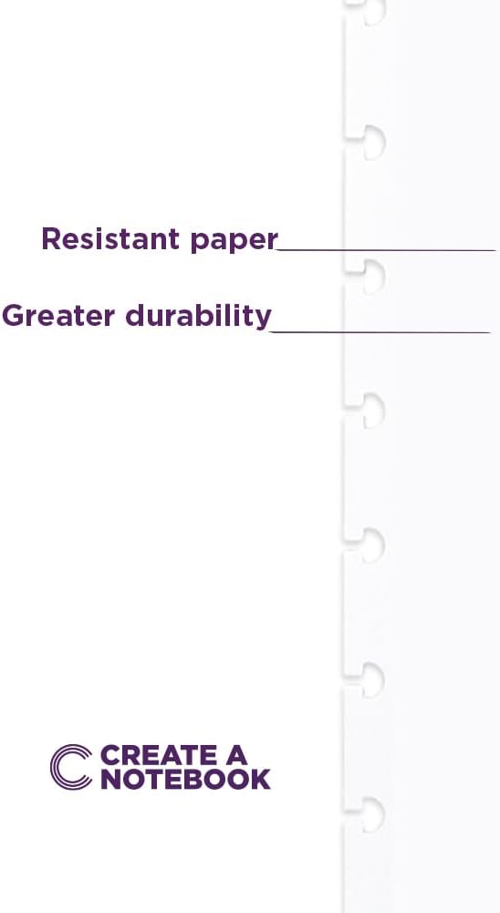 Refills Discbound Notebook Blank Plain White Paper - 7.87" x 10.82" Paper for Custom Discbound Notebook, Planner or Daily Use – 90 GSM Custom Note-Taking System Discbound Inserts – 50 Sheets