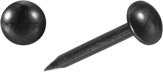 uxcell Upholstery Tacks Nail Pins Furniture, 100Pcs 5x17mm Thumb Tack Pins Assortment Kit Carbon Steel for Home Sofa DIY Decorative Nail Heads Nails, Black