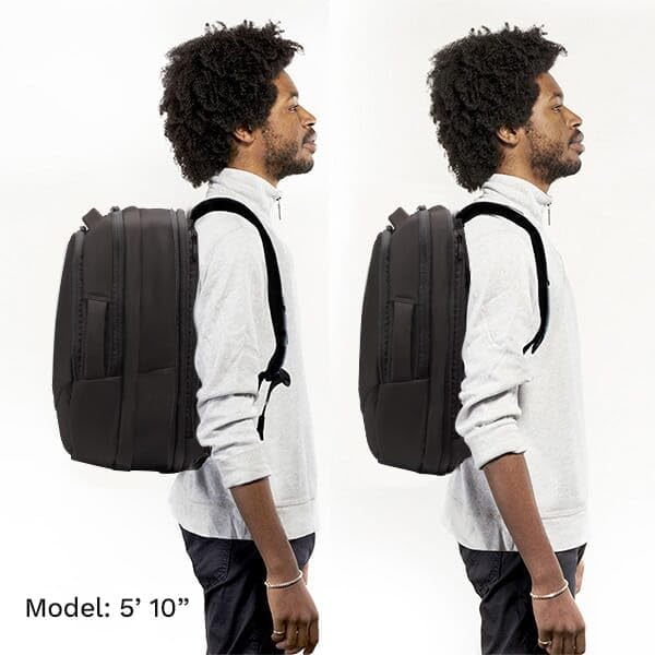 Knack Small Series 2 Laptop Backpack Fits up to 16 Inch Laptops - Knack Bags Carry-On Backpack, TSA Approved, Expandable Travel Backpacks With 2 Day Outfit Capacity, Stealth Black