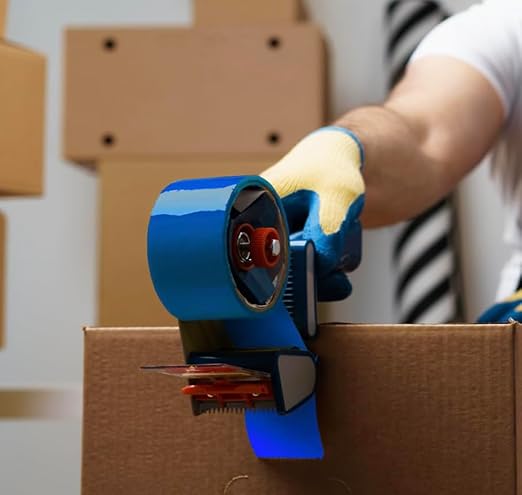 Heavy Duty Packaging Color Tape for Shipping,Packing and Moving 2" Wide x 2.0 Mil Thick -110 Yrd Roll -Acrylic Adhesive Tape for Box Sealing. (1 Roll, Blue, 2" Wide x 110 yds).
