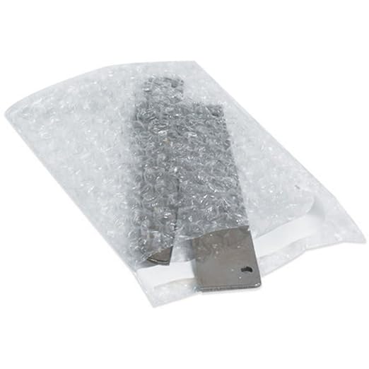 Aviditi BOBSC0608 Polyethylene Self-Seal Bubble Pouch, 8-1/2" Length x 6" Width, Clear (Case of 250)
