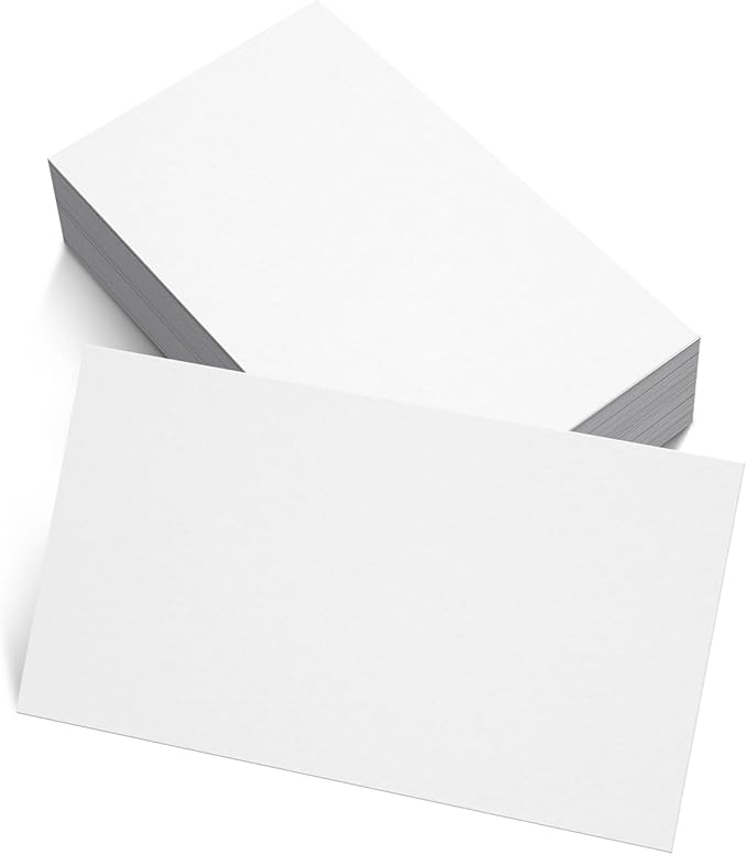 100 Sheets 5 x 7” White Cardstock Thick Paper - Blank Heavy Weight 350gsm Cover Card Stock for Invitations, Stationery Printing, Scrapbooking, Crafts, DIY Cards, Paper Crafting (5x7 Inches)