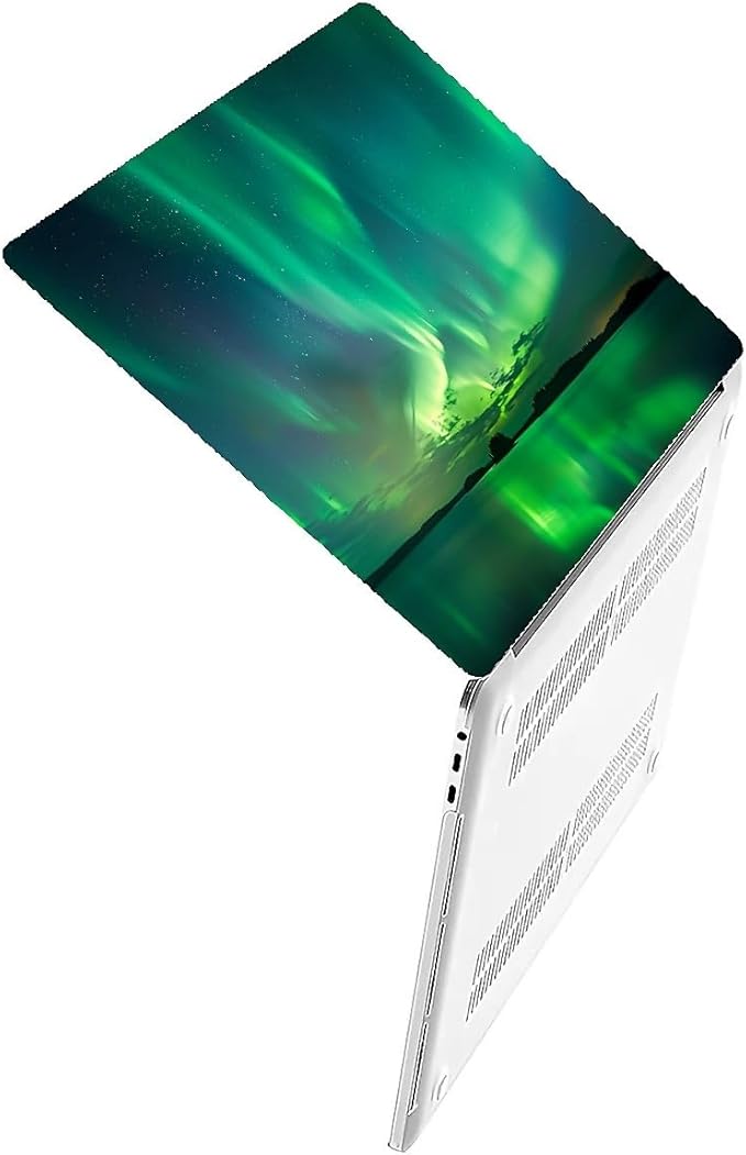 Compatible with 15 Inch MacBook Air A2941 M2 2023, Iceland Green Aurora Hard Plastic Shell Cover Case