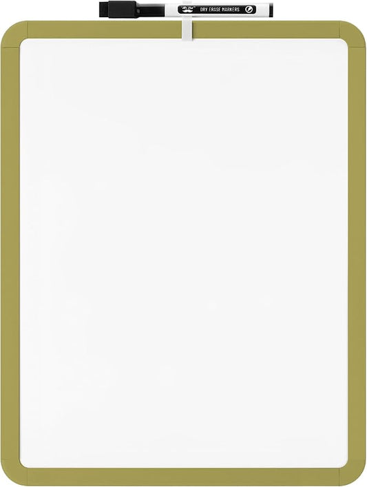 Mr. Pen- Dry Erase Board, 14” x 11” with a Black Dry Erase Marker, Olive Green Frame, Small White Board, White Board for Kids, White Board for Students, Small Dry Erase Board, Mini White Board