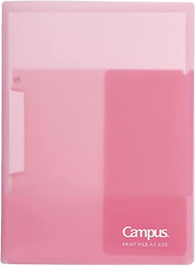 Kokuyo Campus Easy to Review Print File, Clip Folder, File Folder, A4, Pink, Japan Import (FU-CE755P)
