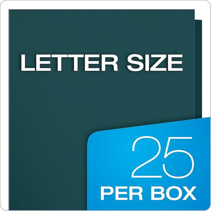 Oxford EarthWise by Oxford Two-Pocket Folders, Blue, Letter Size, 25 per Box, (78502)