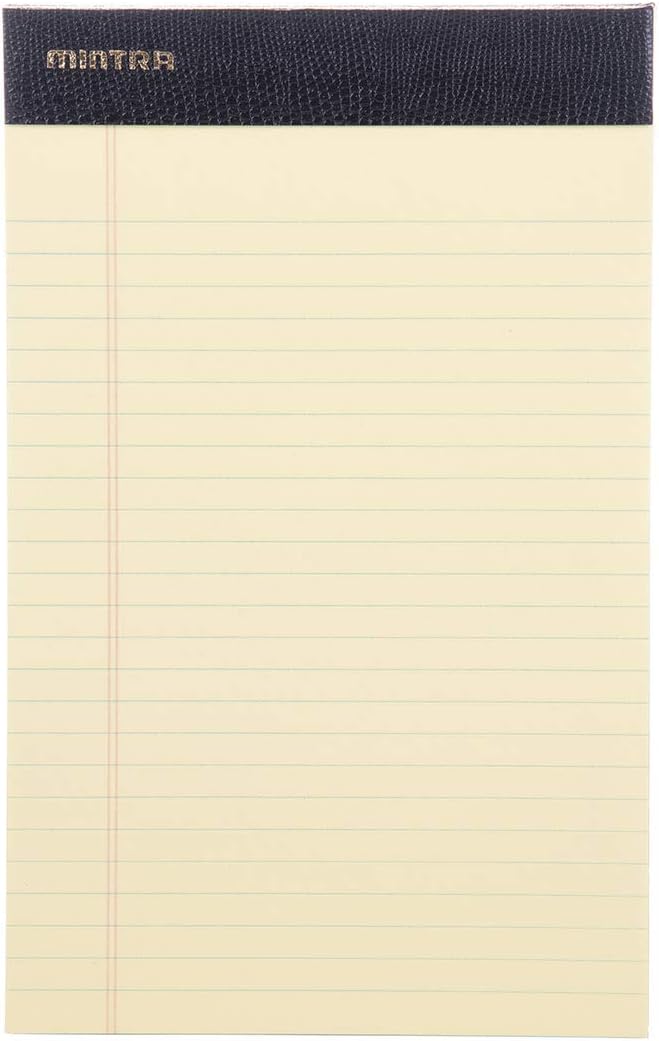 Mintra Office Legal Pads - ((PREMIUM CANARY 6pk, 5in x 8in, NARROW RULED)) - OVERSTOCKED - Heavyweight Paper, 50 Sheets per Notepad, Micro perforated Writing Pad, Notebook Paper for School, College, Office, Professional
