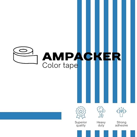 Heavy Duty Packaging Color Tape for Shipping,Packing and Moving 3" Wide x 2.0 Mil Thick -110 Yrd Roll -Acrylic Adhesive Tape for Box Sealing. (4 Rolls, Orange, 3" Wide x 110 yds)