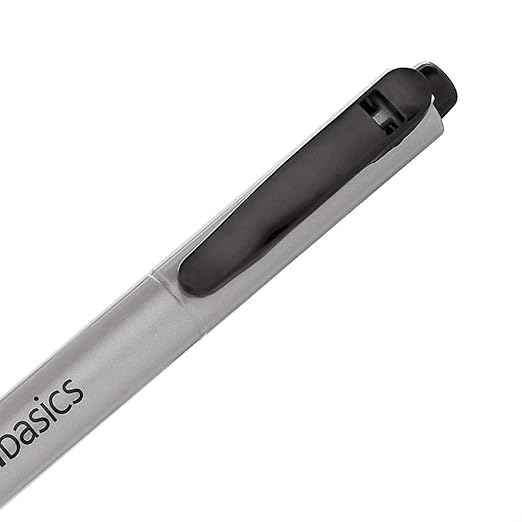 Amazon Basics Permanent Markers, Retractable, 12 Count, Art Supplies for Home, School, and Office Use, Black