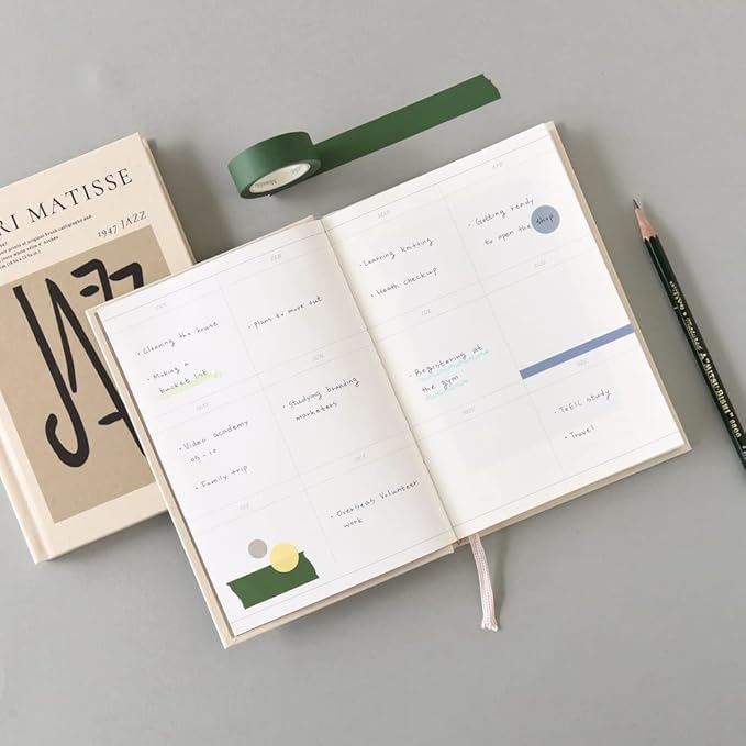 Monolike Hardcover Henri Matisse Diary, HENRI MATISSE JOURNAL Ⅱ - Academic Planner Weekly & Monthly Planner