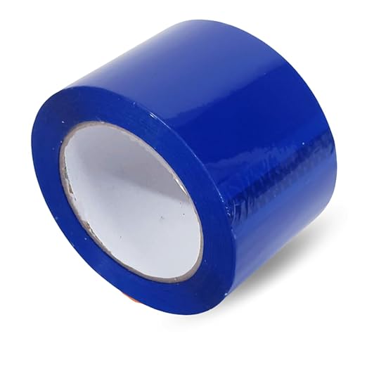 Heavy Duty Packaging Color Tape for Shipping,Packing and Moving 3" Wide x 2.0 Mil Thick -110 Yrd Roll -Acrylic Adhesive Tape for Box Sealing. (1 Roll, Blue, 3" Wide x 110 yds)