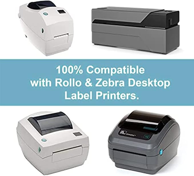 Hybsk 2.25x1.25 inch Direct Thermal Labels for Barcodes, Address, Compatible with Rollo Label Printer & Zebra Desktop Printers (2.25"x1.25",White)