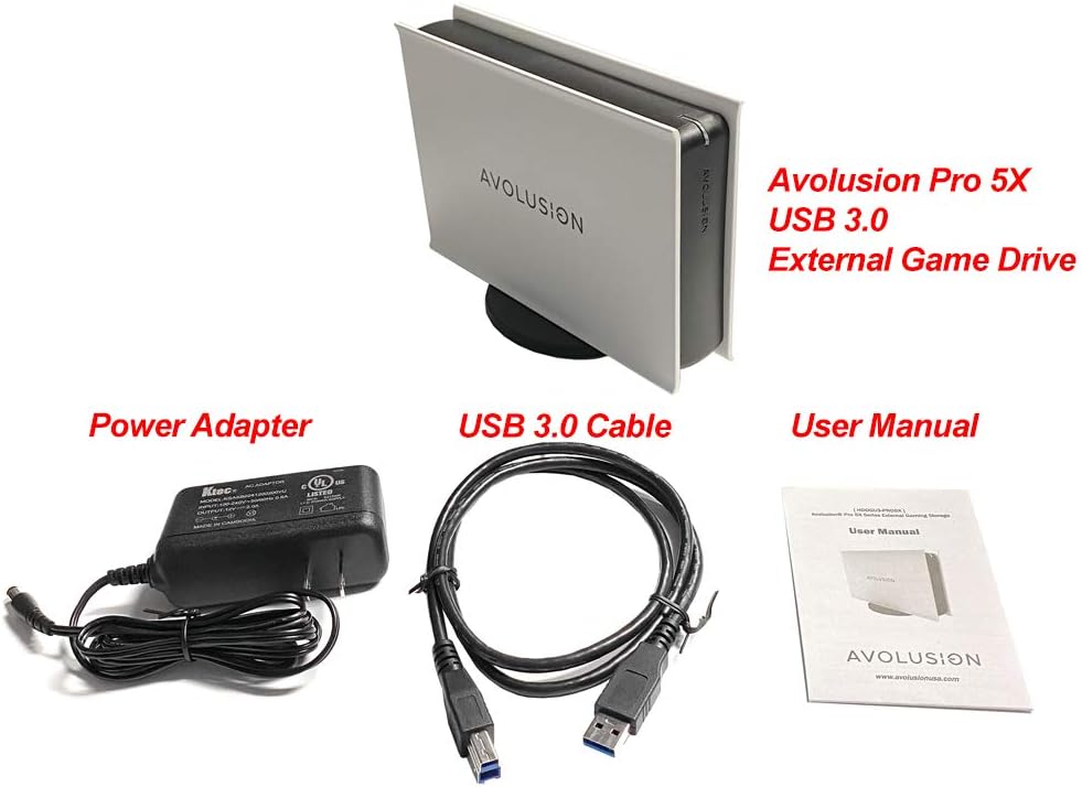 Avolusion PRO-5X Series 10TB USB 3.0 External Hard Drive for WindowsOS Desktop PC/Laptop (White) - 2 Year Warranty (Renewed)
