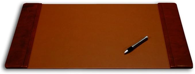 Dacasso Pad with Side Rails Luxury Leather Blotter for Writing-Executive Desk Surface Protector, 25.5" x 17.25", Mocha