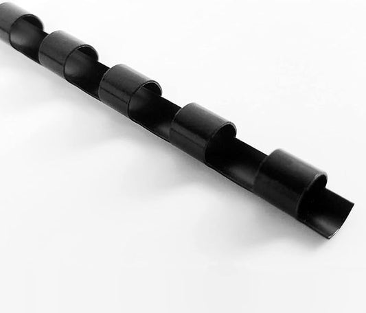 TOTiyea 200 Pack Plastic Binding Comb Spines,1/2 Inch Diameter,90 Sheet Capacity,Letter Size (8.5x11 Inches) Black Color Binding Comb Spines