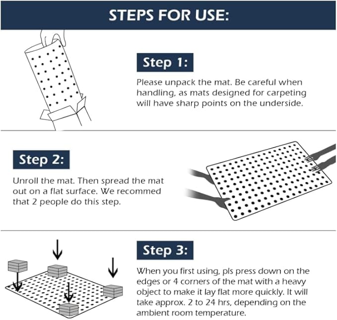 Office Chair Mat for Carpet with Studs, Desk Chair Mat for Carpeted Floor,Floor Mat for Carpet Office Chair,Plastic Carpet Chair Mat Floor Protector (36"x48"-Convex)