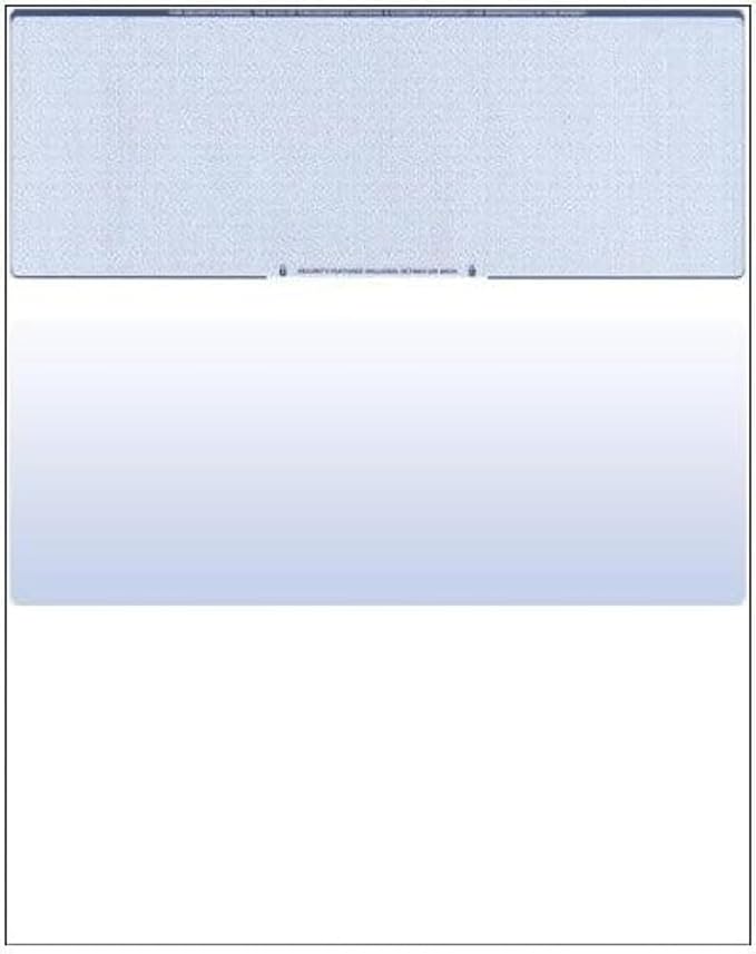 Compuchecks Top Blank Check Paper - 2500 Pack, Quick-Books & Laser Printer Compatible - Security Business Checks with Voucher - 8.5" x 11" Blue Diamond