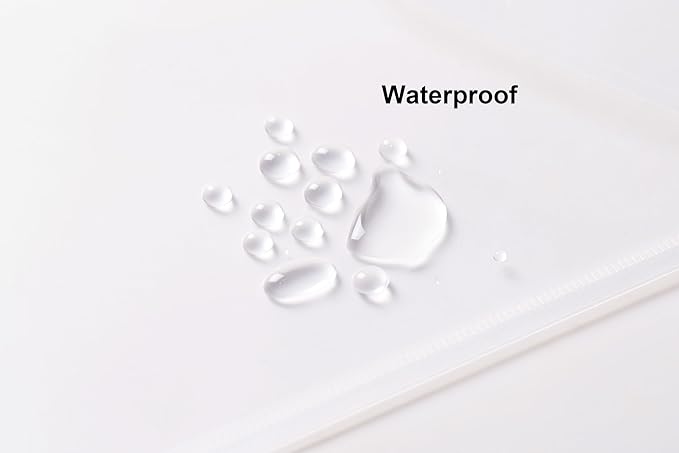 11’’ x 8.5’’ Vertical Clear Letter Sized Plastic Envelopes Document File Storage Holder 20 Pack Hook Loop Closure
