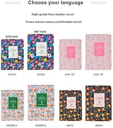 Flowery Journal, Planner Notebook and Calendar Schedule Organizer (Green Tropical, A6(7 inch))