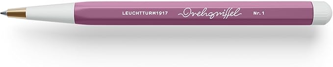 LEUCHTTURM1917 Dusty Rose Brass Aluminium Ballpoint Pen with Blue Ink Design Awarded No.1 372213