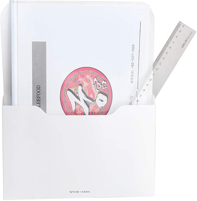 2 Pack Magnetic File Holder - Paper Holder, Pocket Organizer,Hanging Wall File Organizer Office Supplies Storage, Magazine Mail Organizer Case for Notebooks,Planners,Letter (2 Pack)