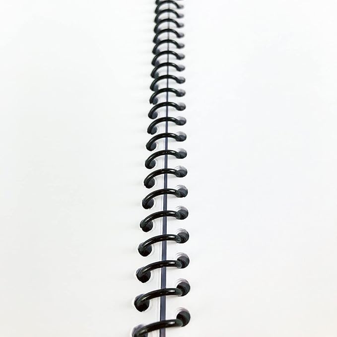TOTiyea 50 Pack Plastic Binding Coils,215 Sheet Capacity,25mm (1") Binding Spirals,4:1 Pitch Letter Size (8.5x11 Inches) Black Plastic Binding Spirals